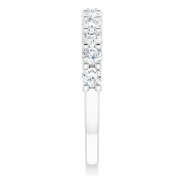 14K White 12 CTW Natural Diamond Anniversary Band TreasureFineJeweler Rings