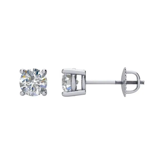 14K White Gold 12 CTW Natural Diamond Stud Earrings TreasureFineJewelers Earrings