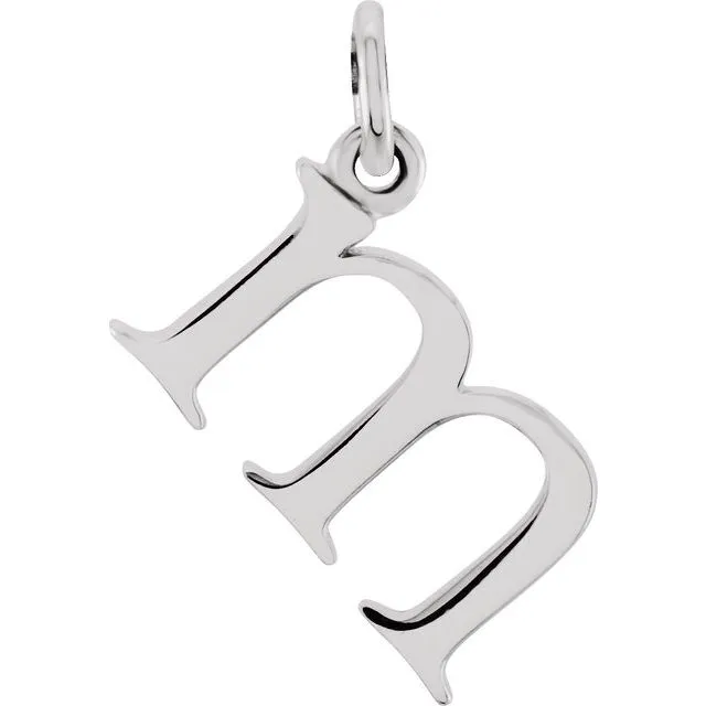 14K White Gold Lowercase Initial M Pendant TreasureFineJewelers Necklaces 14K White Gold Lowercase Initial M Pendant TreasureFineJewelers Necklaces