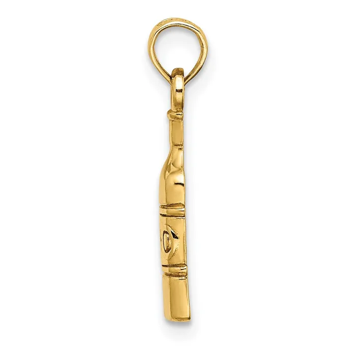 14K Wine Bottle Charm TreasureFineJewelers Charm Necklaces