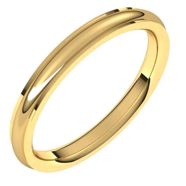 14K Yellow Gold 25 mm Half Round Edge Comfort Fit Wedding Band TreasureFineJewelers Rings 14K Yellow Gold 25 mm Half Round Edge Comfort Fit Wedding Band TreasureFineJewelers Rings