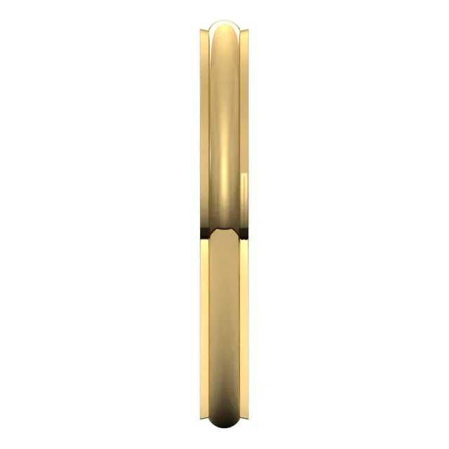 14K Yellow Gold 25 mm Half Round Edge Comfort Fit Wedding Band TreasureFineJewelers Rings