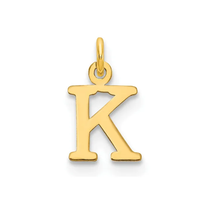 14k Yellow Gold Cutout Letter K Initial Pendant TreasureFineJewelers Necklaces 14k Yellow Gold Cutout Letter K Initial Pendant TreasureFineJewelers Necklaces