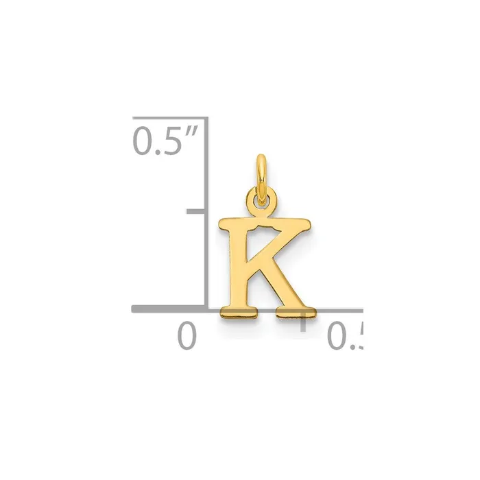 14k Yellow Gold Cutout Letter K Initial Pendant TreasureFineJewelers Necklaces