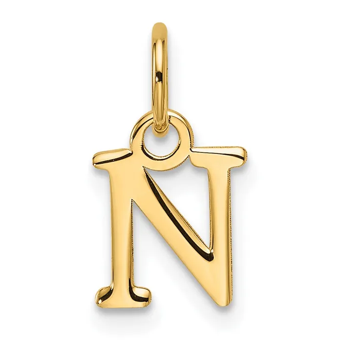 14k Yellow Gold Cutout Letter N Initial Pendant TreasureFineJewelers Necklaces 14k Yellow Gold Cutout Letter N Initial Pendant TreasureFineJewelers Necklaces