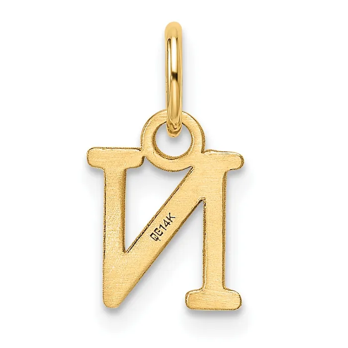 14k Yellow Gold Cutout Letter N Initial Pendant TreasureFineJewelers Necklaces