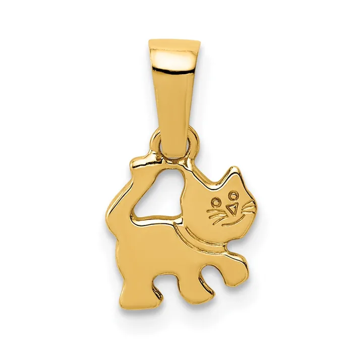 14k Yellow Gold Kitten Pendant TreasureFineJewelers PreStyled Sets