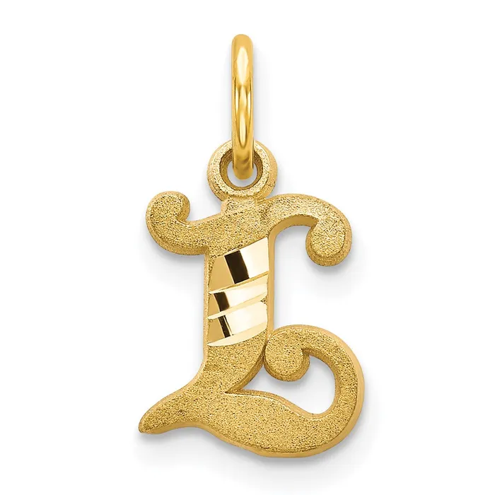 14k Yellow Gold Letter L Initial Charm TreasureFineJewelers Charm Necklaces 14k Yellow Gold Letter L Initial Charm TreasureFineJewelers Charm Necklaces
