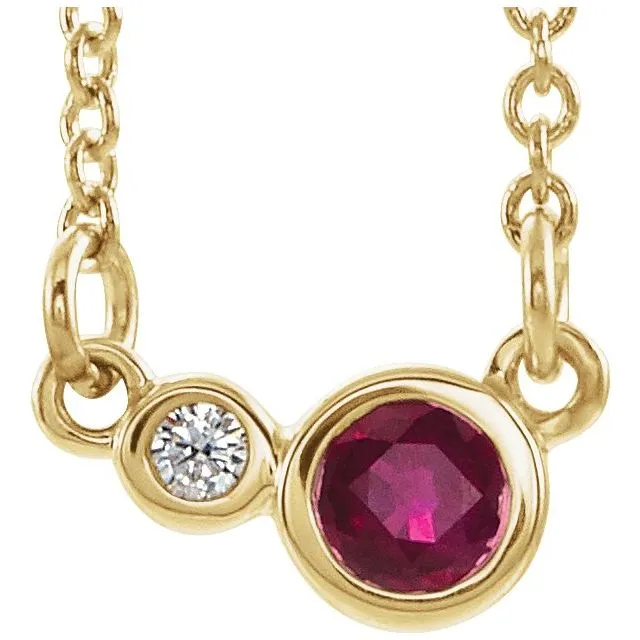 14K Yellow Gold Natural Ruby 02 CTW Natural Diamond 18 Necklace TreasureFineJewelers Necklaces 14K Yellow Gold Natural Ruby 02 CTW Natural Diamond 18 Necklace TreasureFineJewelers Necklaces