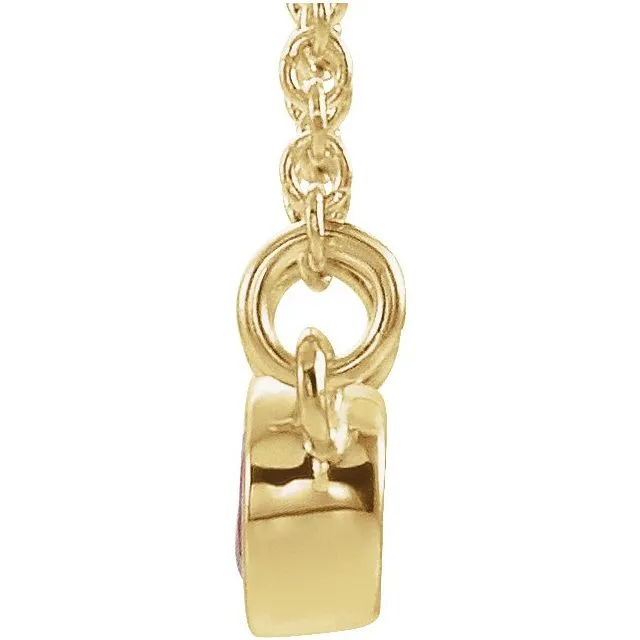 14K Yellow Gold Natural Ruby 02 CTW Natural Diamond 18 Necklace TreasureFineJewelers Necklaces
