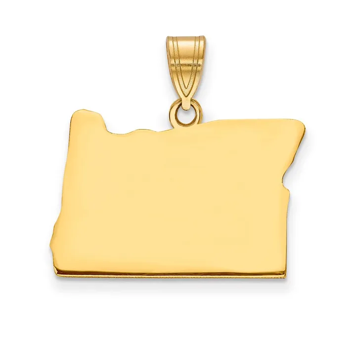 14k Yellow Gold Oregon State Pendant TreasureFineJewelers PreStyled Sets 14k Yellow Gold Oregon State Pendant TreasureFineJewelers PreStyled Sets