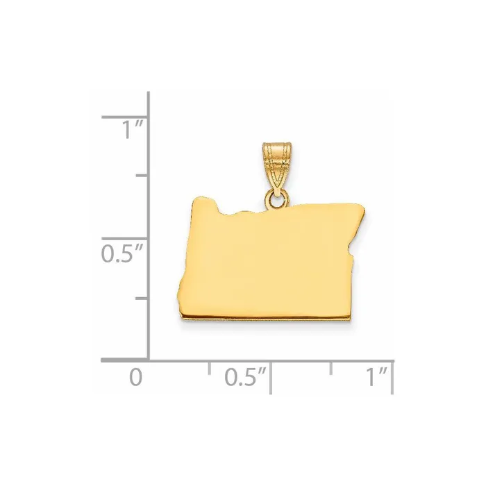 14k Yellow Gold Oregon State Pendant TreasureFineJewelers PreStyled Sets
