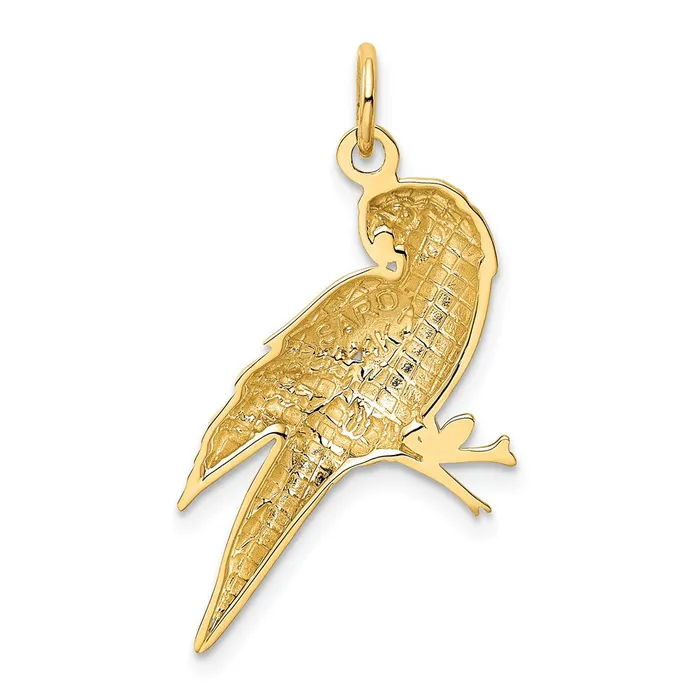 14k Yellow Gold Parrot Charm TreasureFineJewelers Charm Necklaces