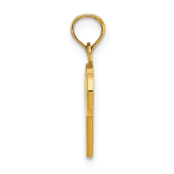 14k Yellow Gold Script Letter P Initial Pendant TreasureFineJewelers Necklaces
