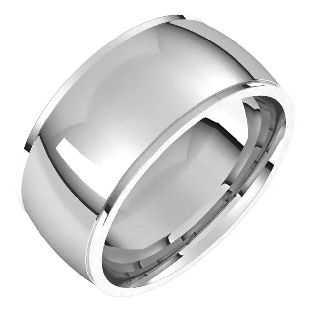 18K White Gold 9 mm Half Round Edge Comfort Fit Wedding Band TreasureFineJewelers Rings 18K White Gold 9 mm Half Round Edge Comfort Fit Wedding Band TreasureFineJewelers Rings