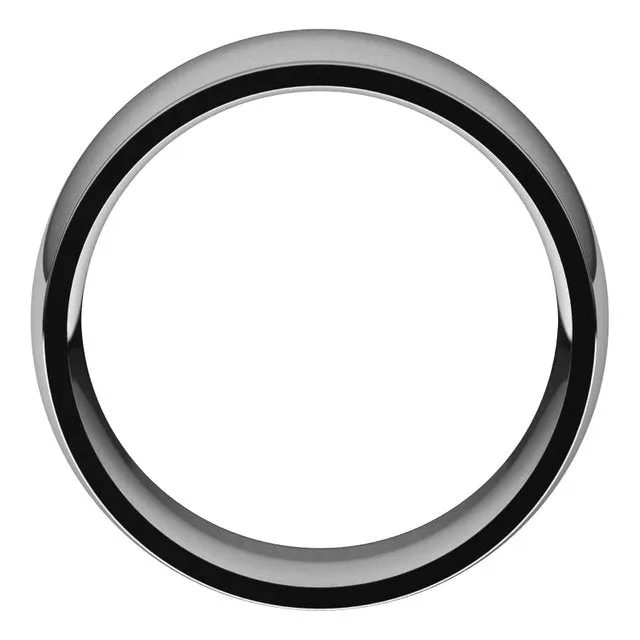 18K White Gold 9 mm Half Round Edge Comfort Fit Wedding Band TreasureFineJewelers Rings