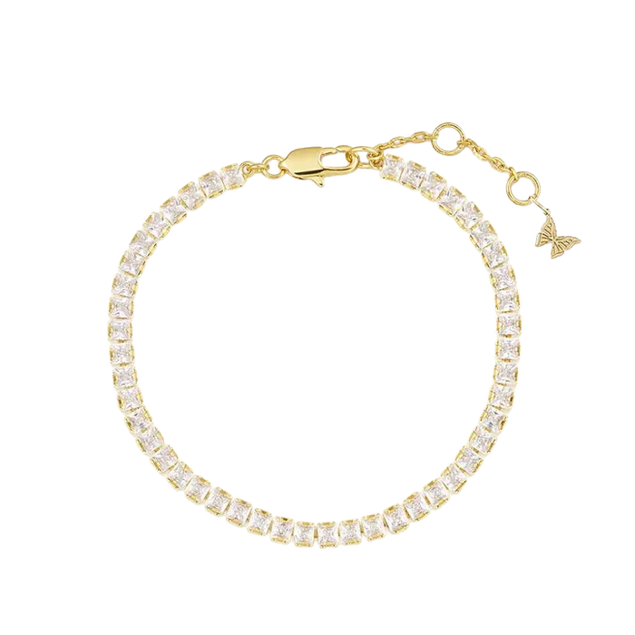 Bracelets Adina Eden CZ Diamond Princess Tennis Bracelet Adina Eden