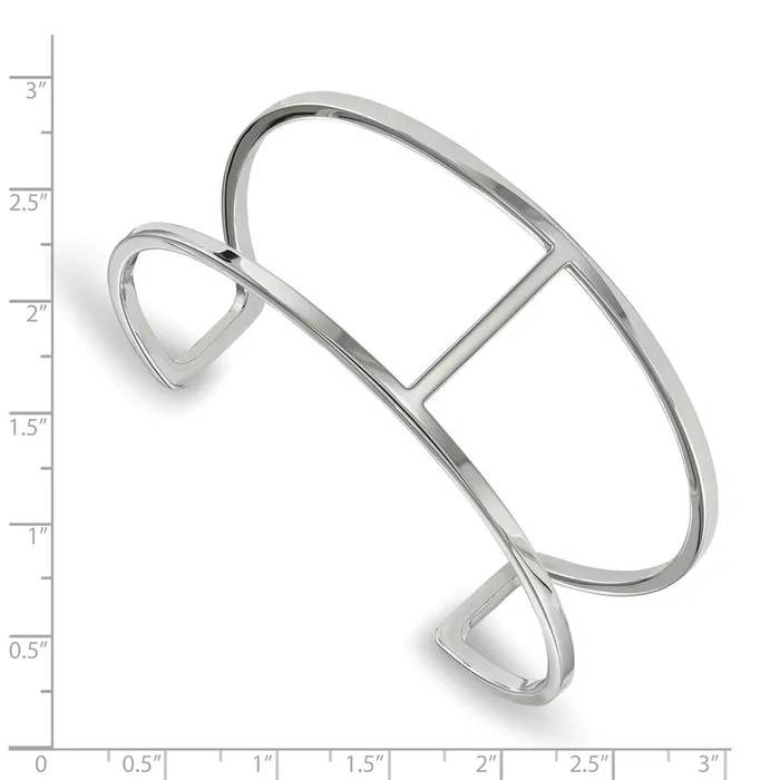 Bracelets Chisel Stainless Steel Polished Cuff Bangle TreasureFineJewelers