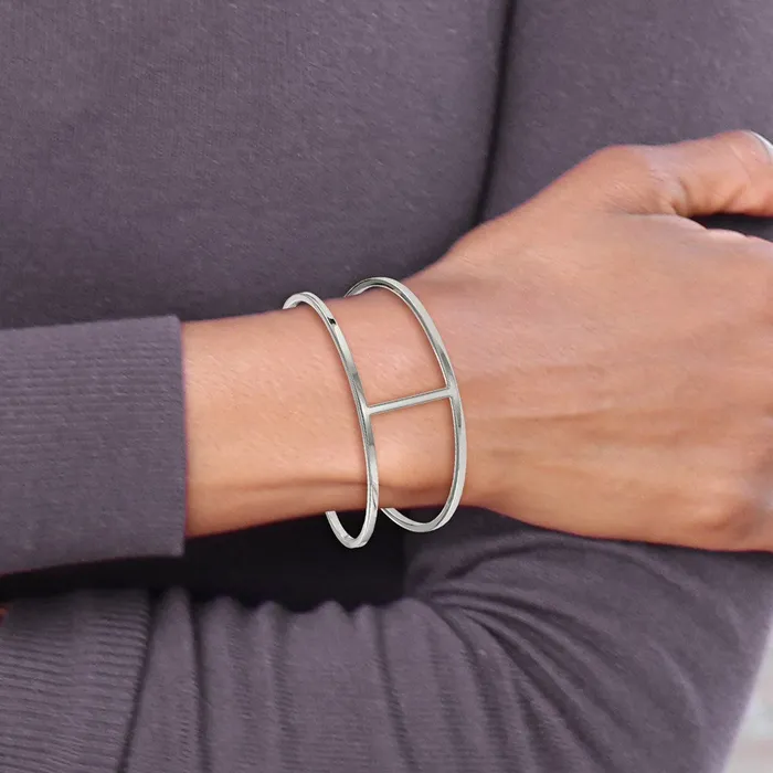 Bracelets Chisel Stainless Steel Polished Cuff Bangle TreasureFineJewelers