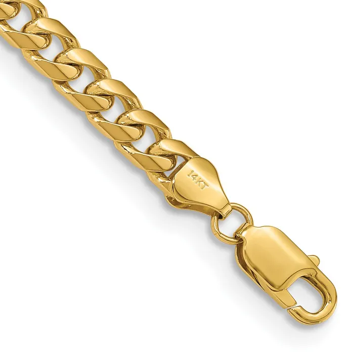 Bracelets TreasureFineJewelers 14K 8 inch 625mm Solid Miami Cuban Link with Lobster Clasp Bracelet Bracelets TreasureFineJewelers 14K 8 inch 625mm Solid Miami Cuban Link with Lobster Clasp Bracelet