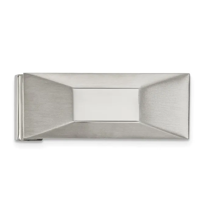 Bracelets TreasureFineJewelers Chisel Stainless Steel Brushed and Polished Money Clip Bracelets TreasureFineJewelers Chisel Stainless Steel Brushed and Polished Money Clip