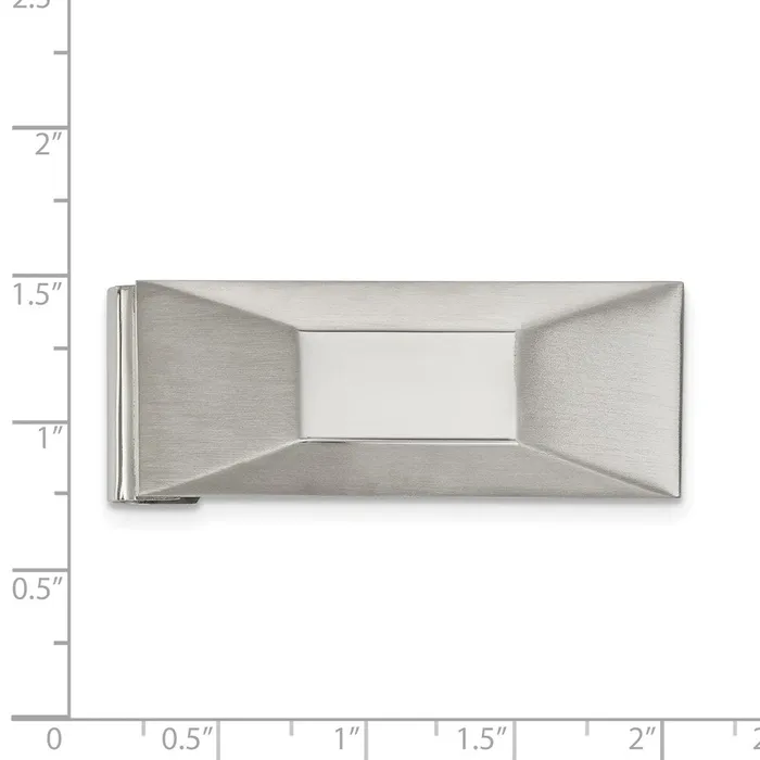 Bracelets TreasureFineJewelers Chisel Stainless Steel Brushed and Polished Money Clip