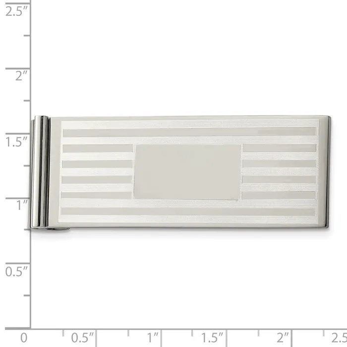 Bracelets TreasureFineJewelers Chisel Stainless Steel Brushed and Polished Money Clip