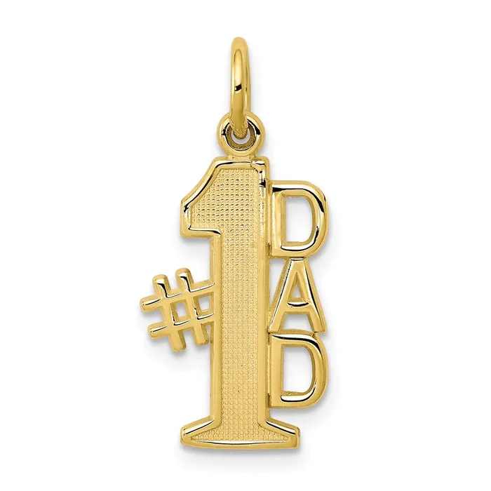 Charm Necklaces 10K 1 DAD Charm TreasureFineJewelers