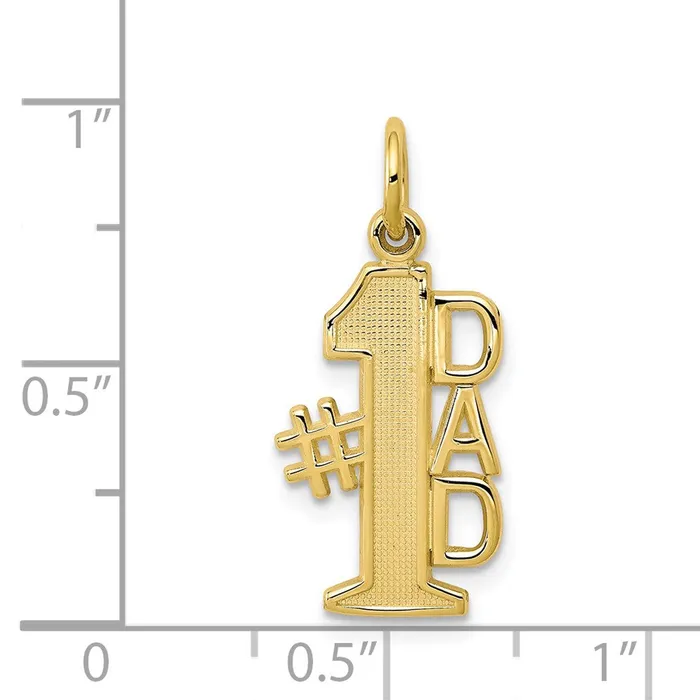 Charm Necklaces 10K 1 DAD Charm TreasureFineJewelers