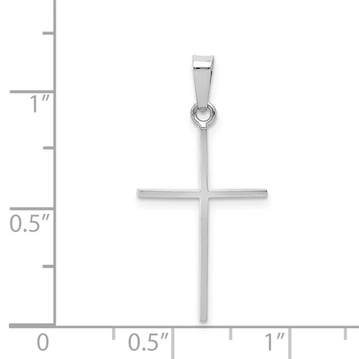 Charm Necklaces 14k White Gold Cross Charm TreasureFineJewelers