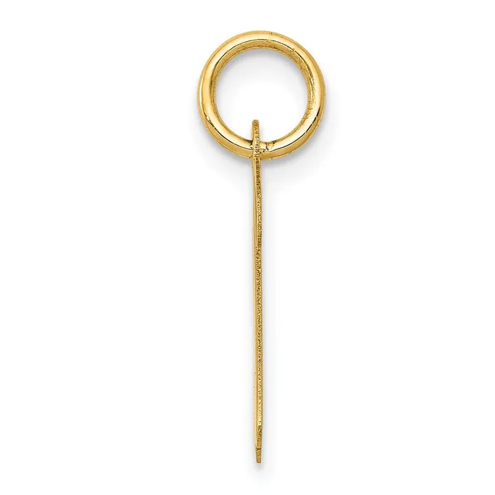 Charm Necklaces TreasureFineJewelers 10k Yellow Gold Medium Script Letter R Initial Charm