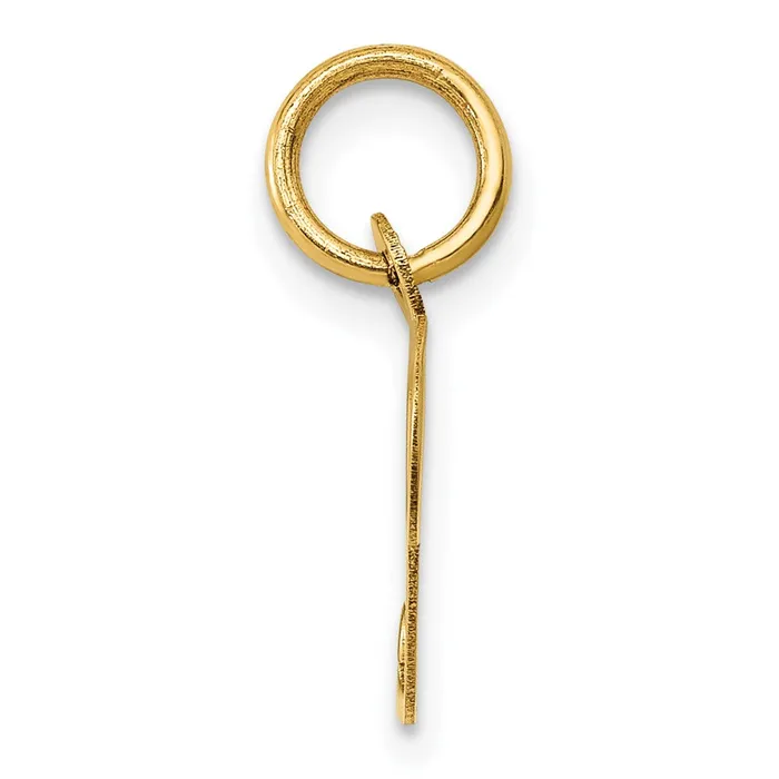 Charm Necklaces TreasureFineJewelers 10k Yellow Gold Small Fancy Script Initial P Charm