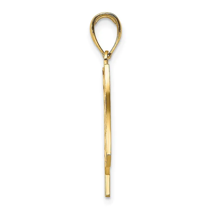 Charm Necklaces TreasureFineJewelers 14k Yellow Gold w Enamel American Flag Charm
