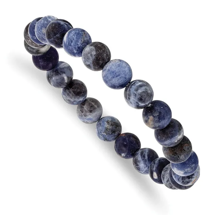 Chisel 8mm Sodalite Agate Beaded Stretch Bracelet TreasureFineJewelers Bracelets Chisel 8mm Sodalite Agate Beaded Stretch Bracelet TreasureFineJewelers Bracelets