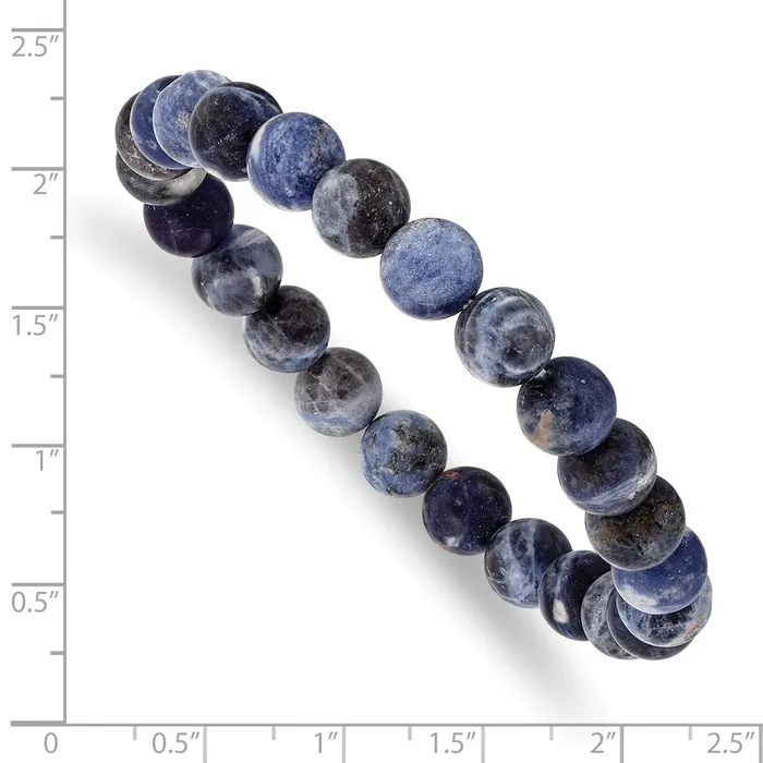 Chisel 8mm Sodalite Agate Beaded Stretch Bracelet TreasureFineJewelers Bracelets