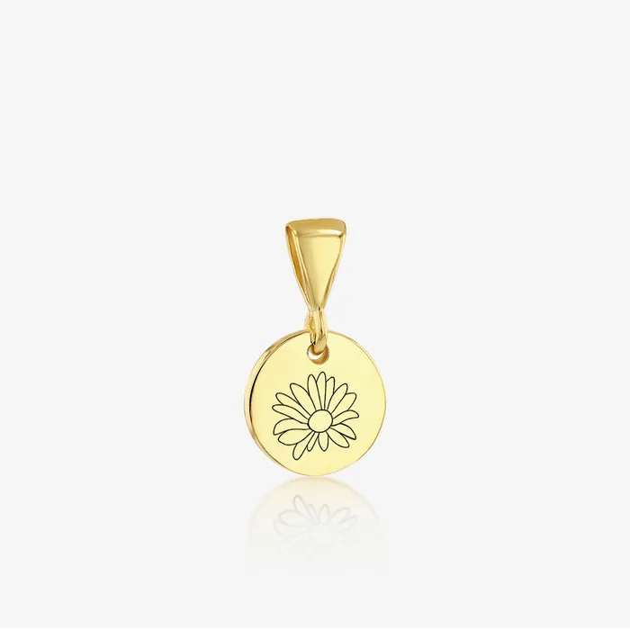 Daisy April Birth Flower Pendant ONLY 14K 925 Gold Vermeil Ema Jewels Necklaces Daisy April Birth Flower Pendant ONLY 14K 925 Gold Vermeil Ema Jewels Necklaces