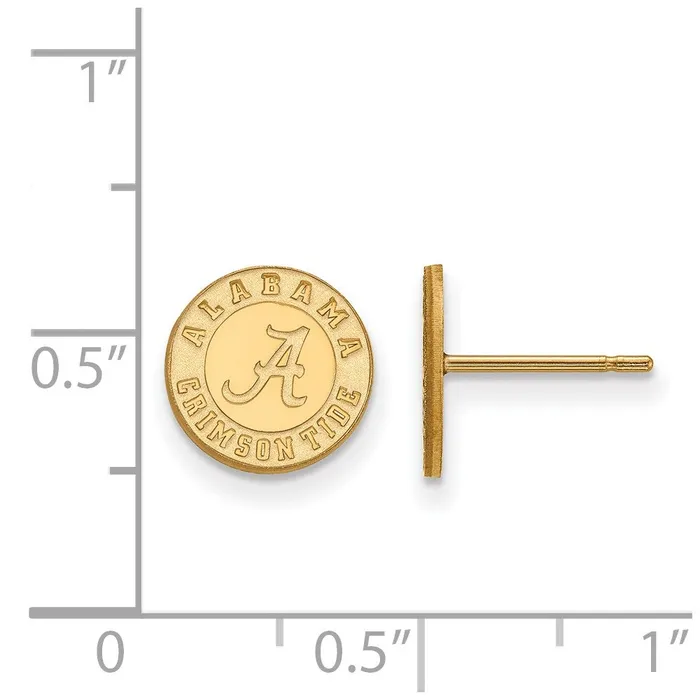 Earrings TreasureFineJewelers 10k Gold University of Alabama Crimson Tide Extra Small Post Earrings