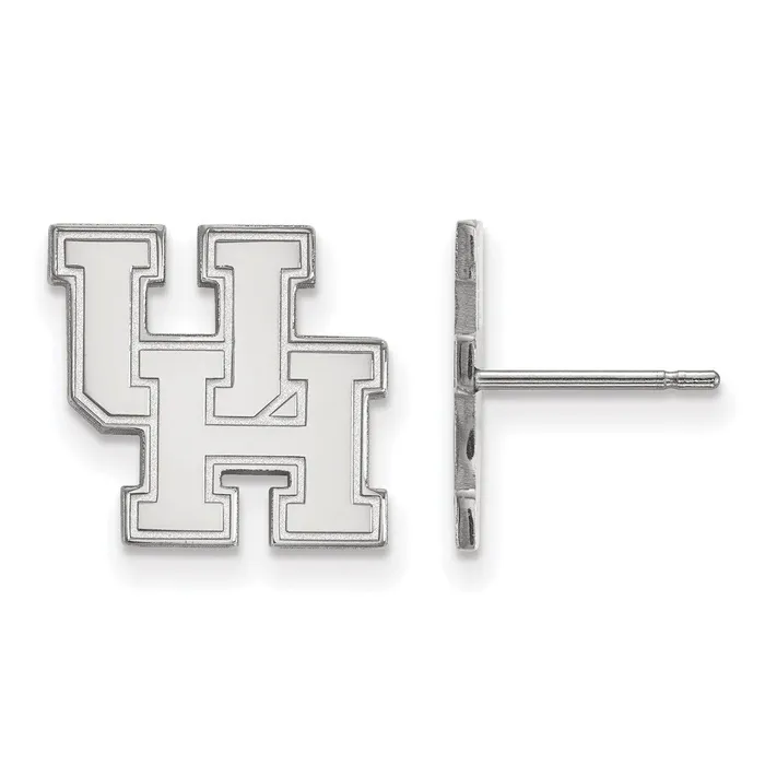 Earrings TreasureFineJewelers 10K White Gold University of Houston Small Post Earrings Earrings TreasureFineJewelers 10K White Gold University of Houston Small Post Earrings