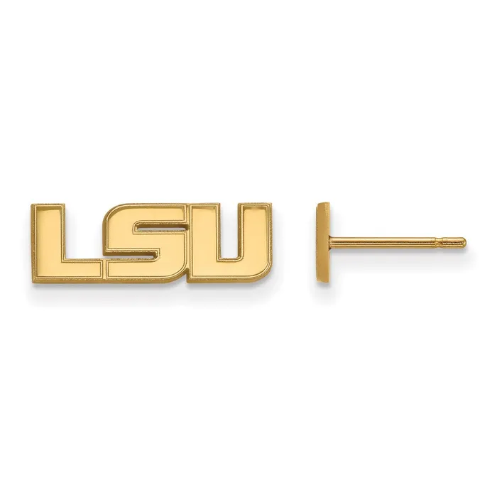 Earrings TreasureFineJewelers 14k Gold Louisiana State University LSU Extra Small Post Earrings Earrings TreasureFineJewelers 14k Gold Louisiana State University LSU Extra Small Post Earrings