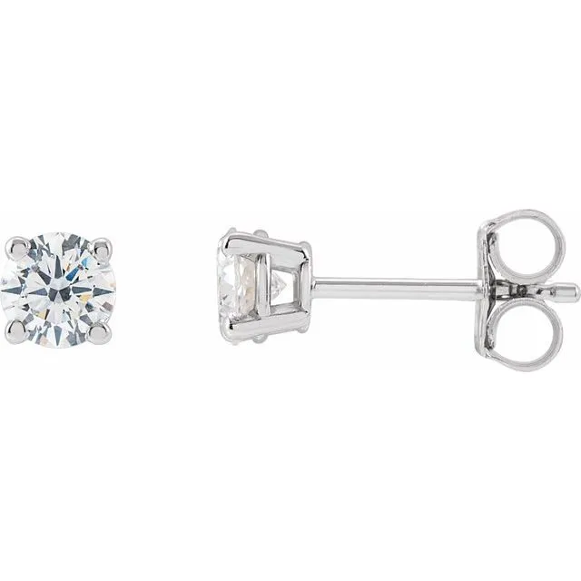 Earrings TreasureFineJewelers 14K White Gold 12 CTW LabGrown Diamond Stud Earrings Earrings TreasureFineJewelers 14K White Gold 12 CTW LabGrown Diamond Stud Earrings