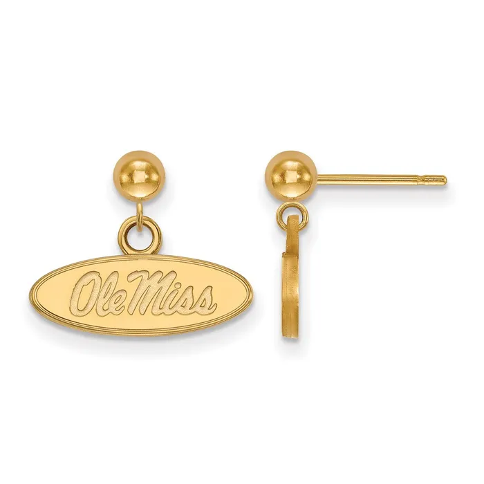 Earrings TreasureFineJewelers Sterling Silver Goldplated University of Mississippi Ole Miss Oval Dangle Ball Post Earrings Earrings TreasureFineJewelers Sterling Silver Goldplated University of Mississippi Ole Miss Oval Dangle Ball Post Earrings