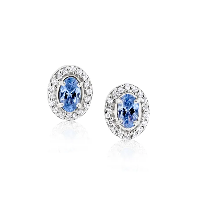 Ema Jewels Earrings Euterpe Light Sapphire Sterling Silver Earrings