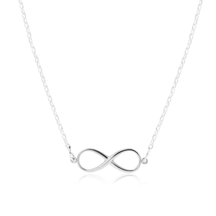 Forever Infinity Necklace and Lachesis Infinity Sterling Silver Earrings SET Ema Jewels Earrings