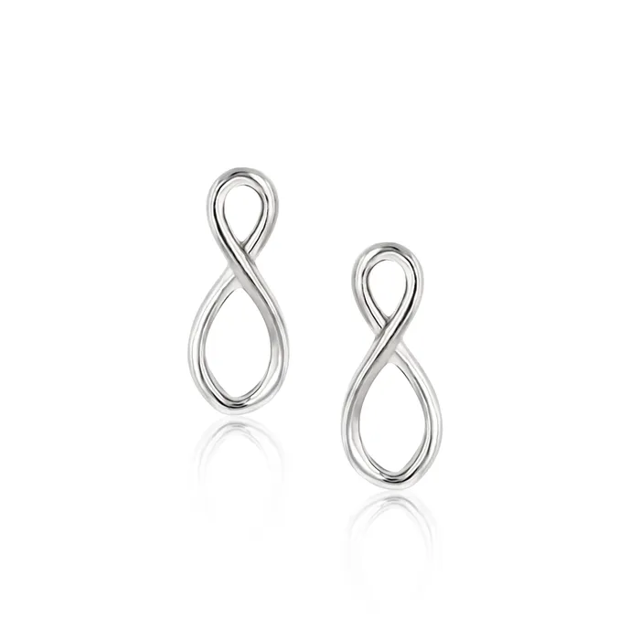 Forever Infinity Necklace and Lachesis Infinity Sterling Silver Earrings SET Ema Jewels Earrings