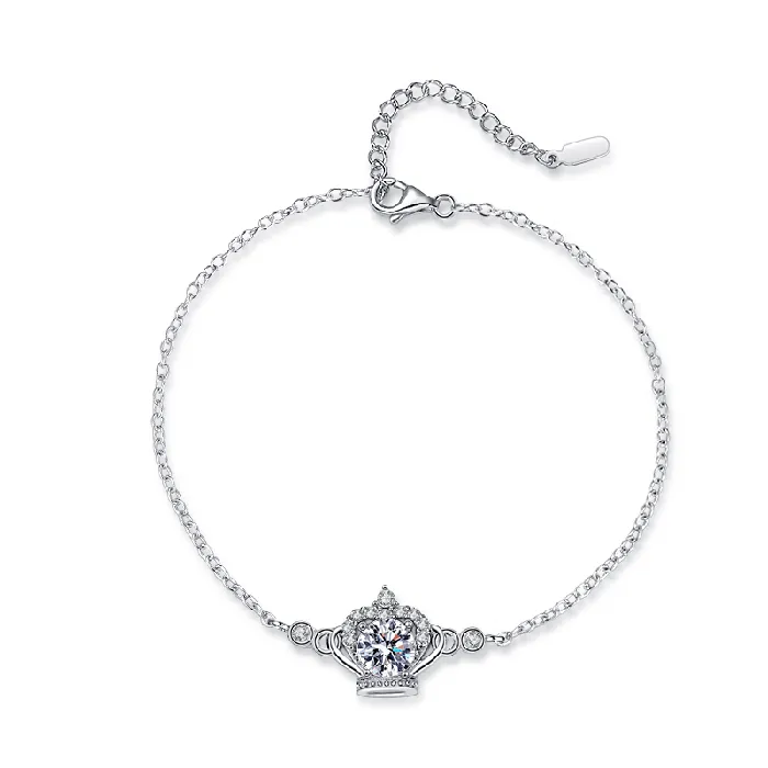 Four Claw Crown Moissanite Bracelet Trendolla Jewelry Bracelets