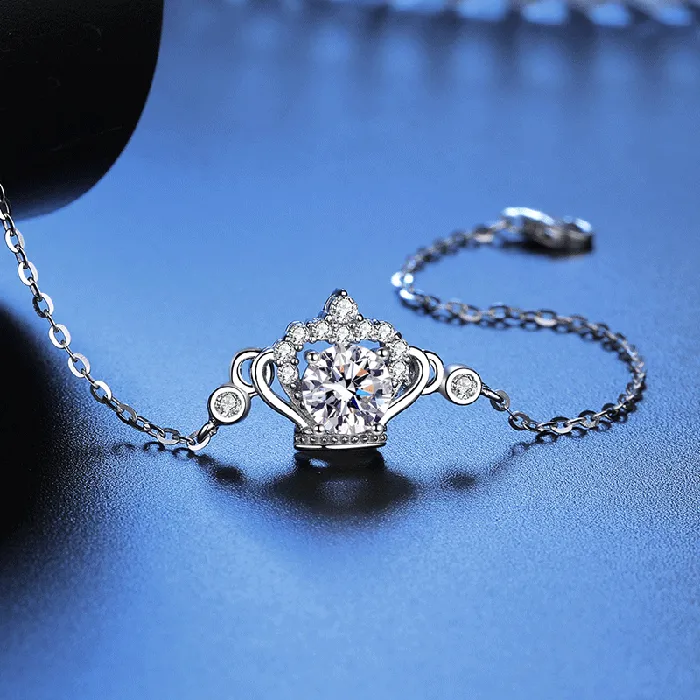 Four Claw Crown Moissanite Bracelet Trendolla Jewelry Bracelets