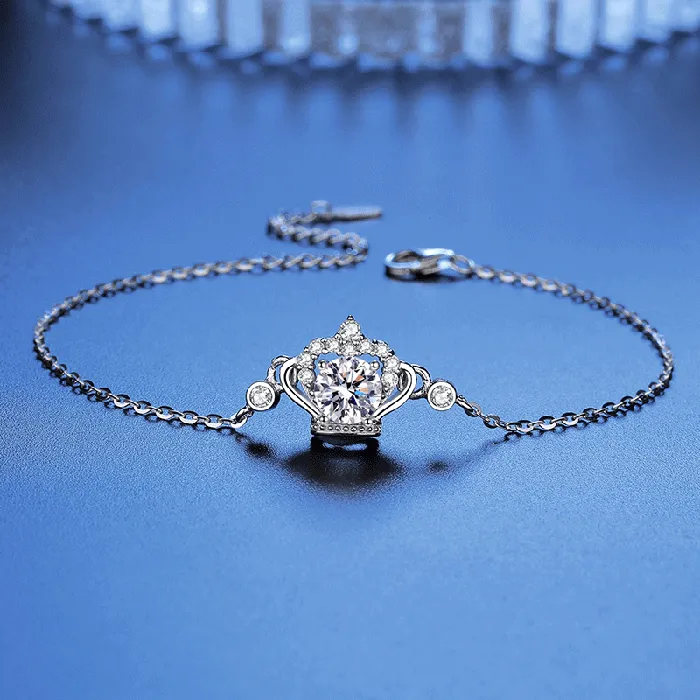 Four Claw Crown Moissanite Bracelet Trendolla Jewelry Bracelets