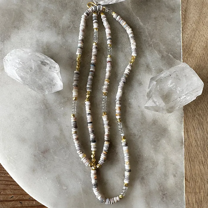 Layla White Opal Necklace Robindira Unsworth Necklaces