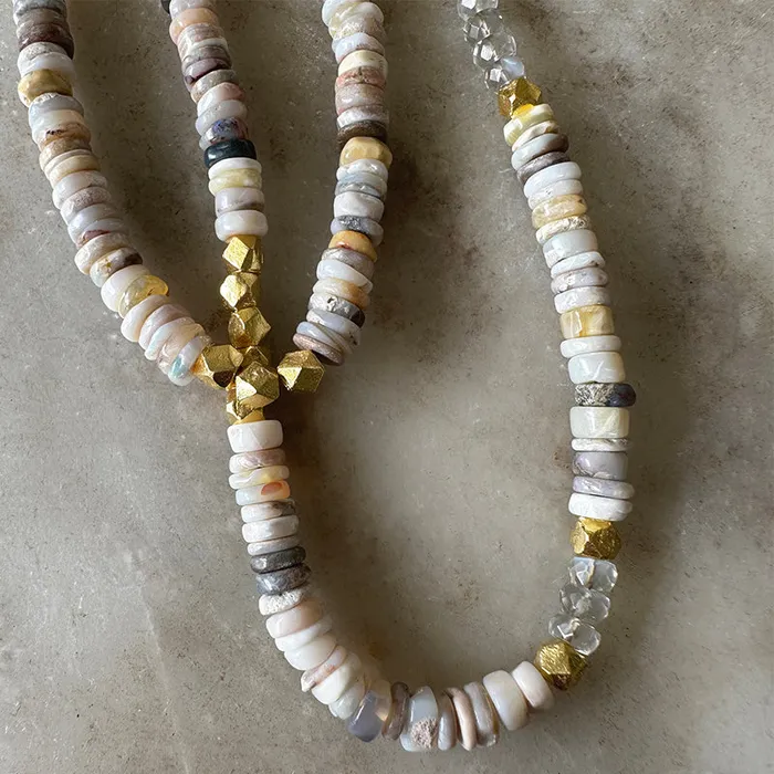 Layla White Opal Necklace Robindira Unsworth Necklaces