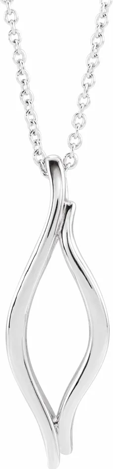 Necklaces 14K White Gold Freeform 1618 Necklace TreasureFineJewelers